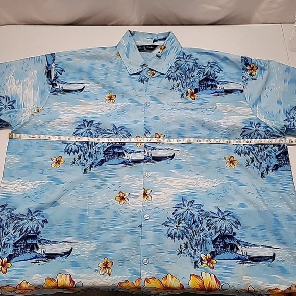 Double Decker Men's Hawaiian Button Front Camp Shirt Island Floral Size XL - Picture 12 of 14